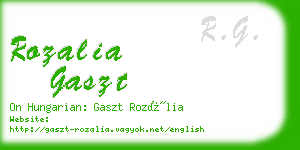 rozalia gaszt business card